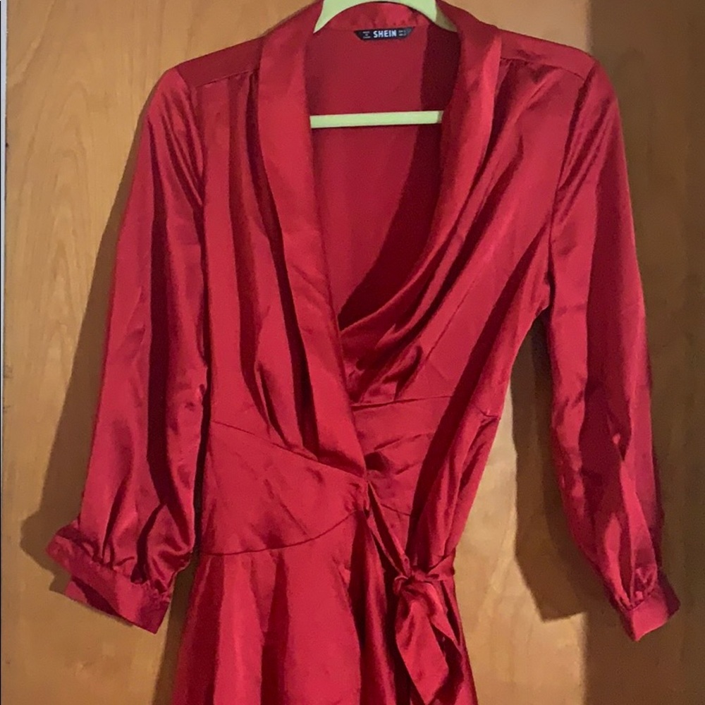 SILKY WRAP DRESS❤️